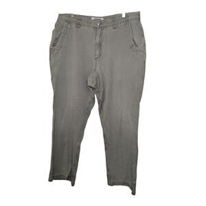 Mountain Khakis Teton Twill Work Outdoor Activewear Green Gray Pant 38 x 32